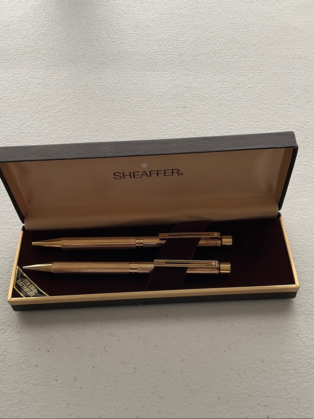 Sheaffer 23K-Electroplated Gold-Tone Pen & Pencil Gift Set